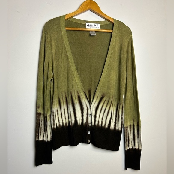 Joseph A Cardigan Sweater Womens Sz M Artsy Zebra Button Up Cardigan Sweater - Picture 1 of 9